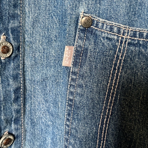 Levi’s Silvertab XL Denim Oversized Button down Shirt Size XL - Picture 10 of 15